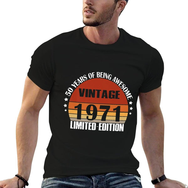 Retro Vintage 1971 50 Year Old 50th Birthday Gift Him Her Premium  Odor-resistant T-Shirt