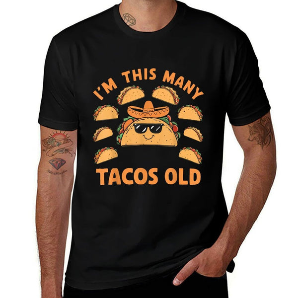 I'm This Many Tacos Old 9th Birthday 9 Years Taco Lover  Durable T-Shirt