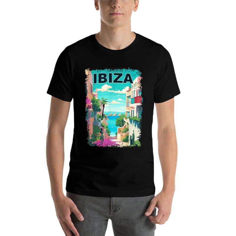 Ibiza Retro Landscape  Trendy Pattern T-Shirt