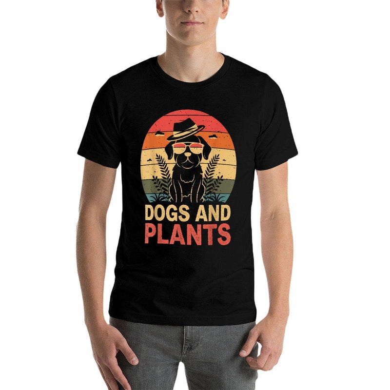 Dogs And Plants Funny Gardening Gardener Plant Lover  Breathable T-Shirt