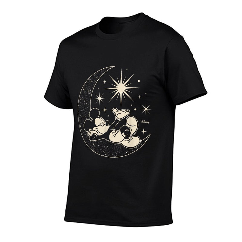 Mickey Mouse - Celestial Moon  Fade-proof Color T-Shirt