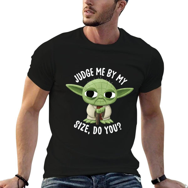 Star Wars Yoda Judge Me By My Size Do You  Rolled Sleeves T-Shirt