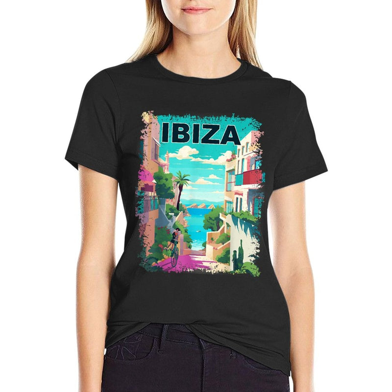 Ibiza Retro Landscape  Trendy Pattern T-Shirt