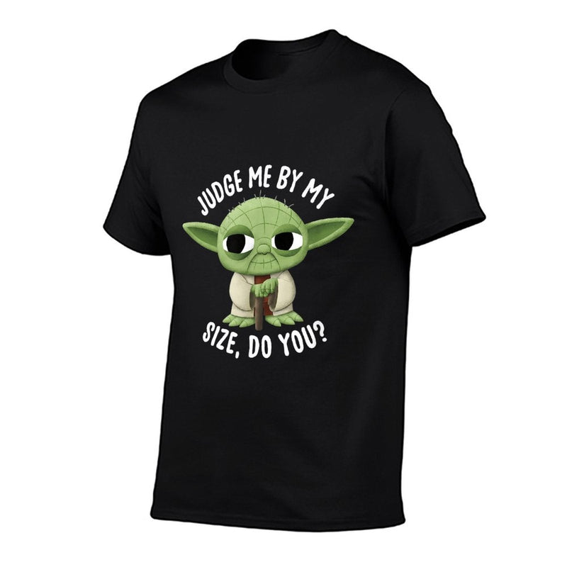 Star Wars Yoda Judge Me By My Size Do You  Rolled Sleeves T-Shirt