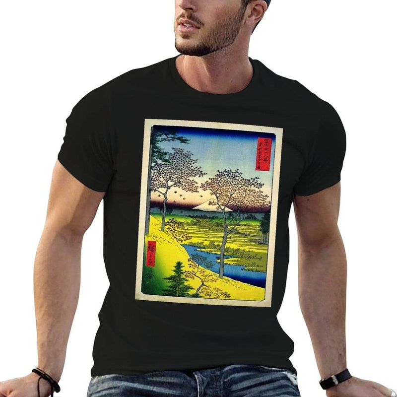 Hiroshige's Twilight Hill at Meguro in The Eastern Capital  Stretchy T-Shirt