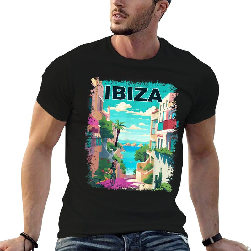 Ibiza Retro Landscape  Trendy Pattern T-Shirt