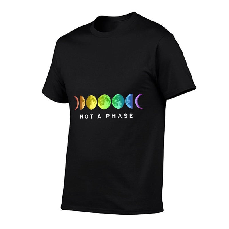 Not A Phase Moon LGBT Gay Pride  Cotton T-Shirt