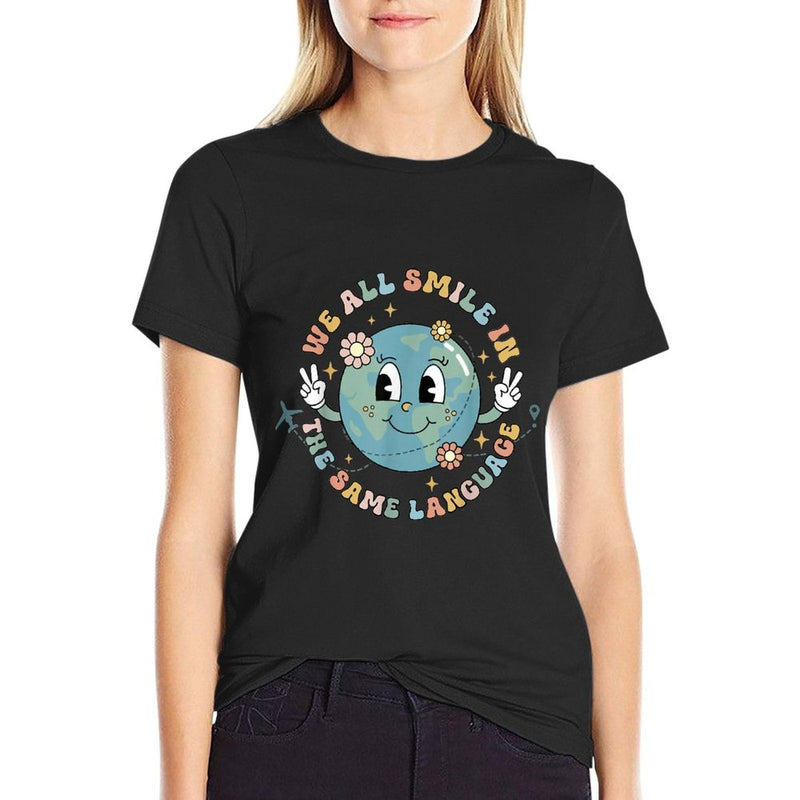 We All Smile in The Same Language ESL Multilingual Learner  Breathable T-Shirt