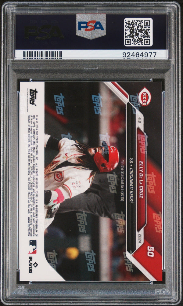 Graded 2024 Topps Now Elly De La Cruz #50 Rookie RC Baseball Card PSA 10 Gem Mint