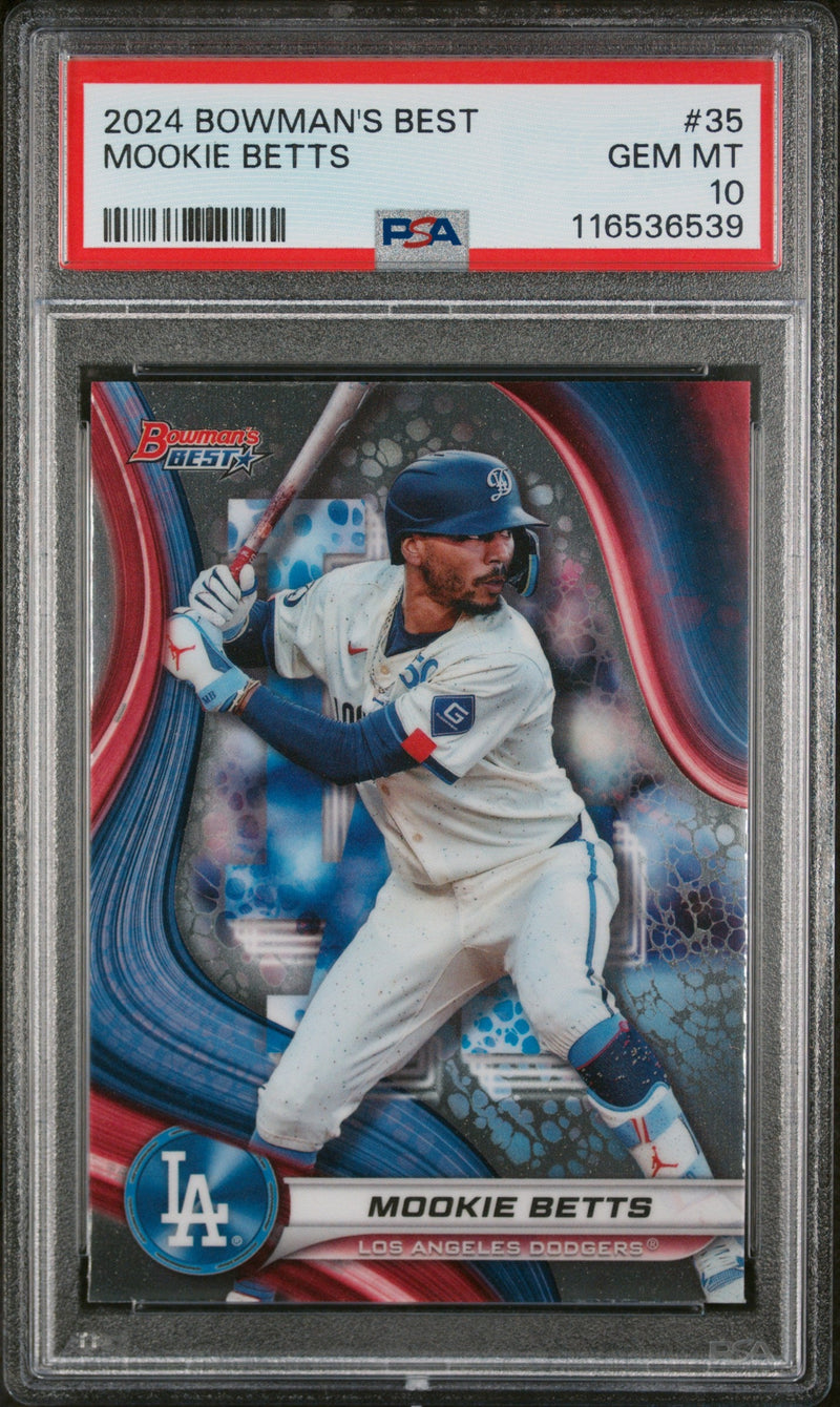 Graded 2024 Topps Bowmans Best Mookie Betts #35 Baseball Card PSA 10 Gem Mint