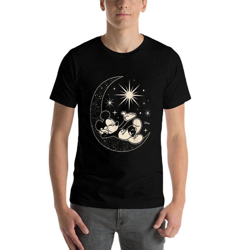 Mickey Mouse - Celestial Moon  Fade-proof Color T-Shirt