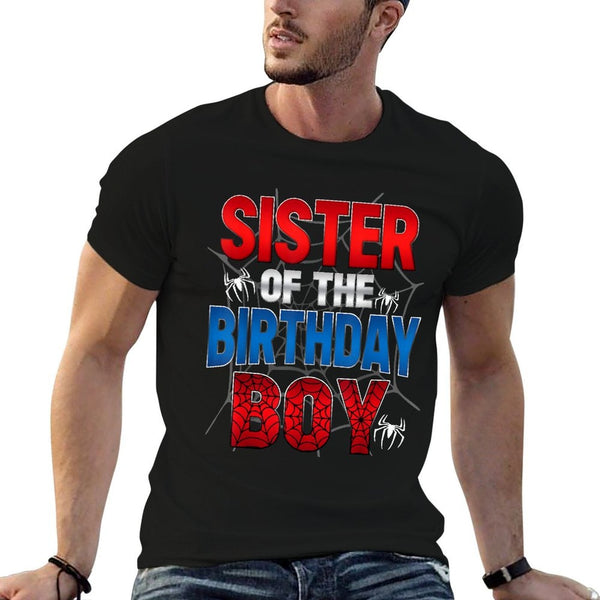Sister Of The Birthday Boy Matching Family Spider Web  Soft T-Shirt