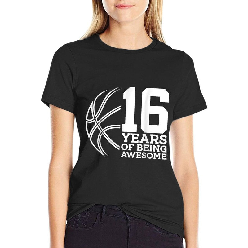 16 YEARS OF BEING AWESOME BASKETBALL 16TH BIRTHDAY  Moisture-wicking T-Shirt
