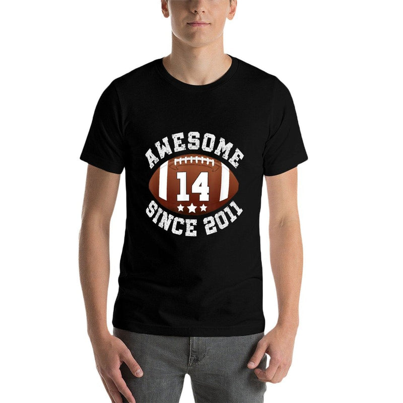 Awesome Since 2011 14 Year Old Football Player 14th Birthday  Lightweight T-Shirt