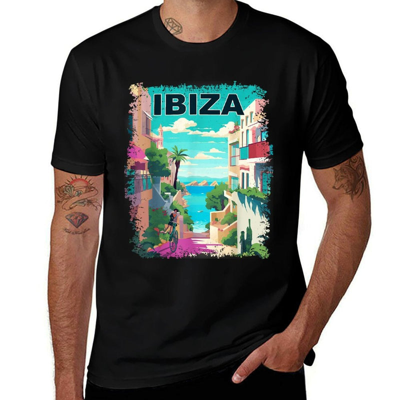 Ibiza Retro Landscape  Trendy Pattern T-Shirt