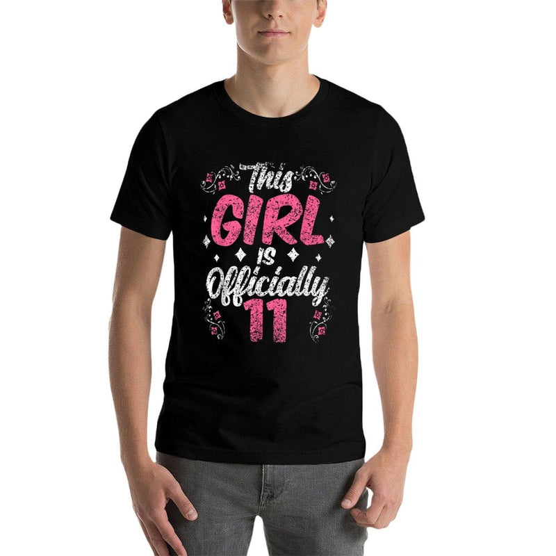 This Girl Is Officially 11 Cute Celebrate Party Birthday  Easy-care T-Shirt