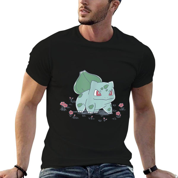 Pokémon Bulbasaur Standing In Flower Garden Retro Sketch  Moisture-wicking T-Shirt