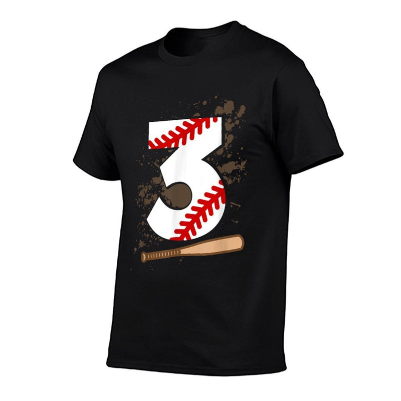 3rd Birthday Baseball 3 Years Old Baseball  Stretchy T-Shirt