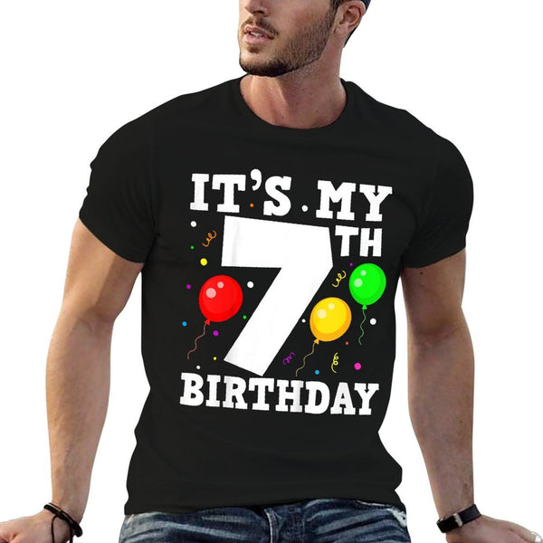 It's My 7th Birthday 7 Seven Years Happy Birthday Boy Girls Comfortable T-Shirt