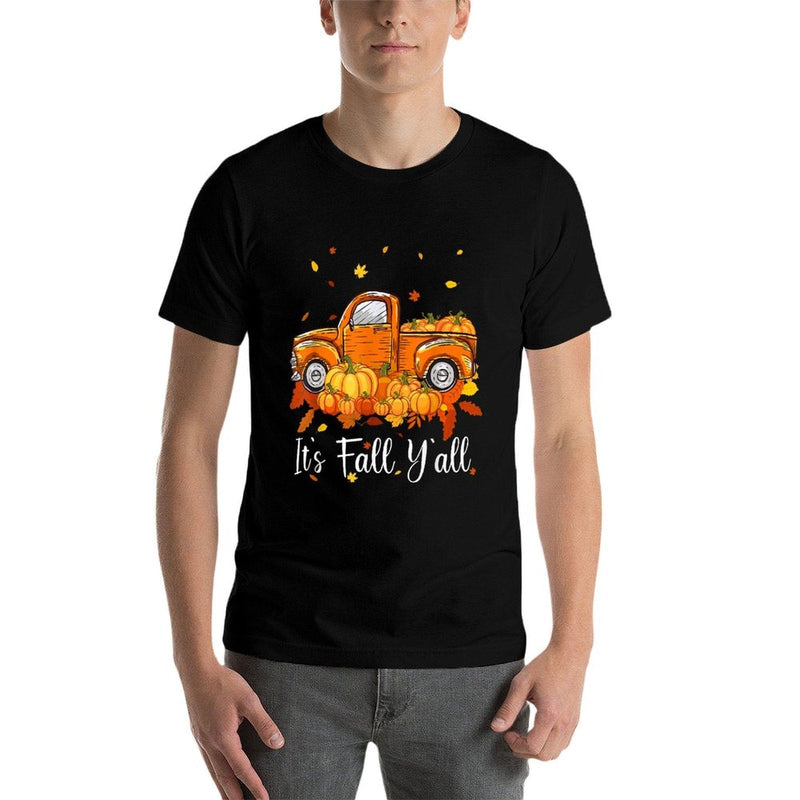 Women Its Fall Yall Pumpkin Truck Autumn Tree Hello Fall  Odor-resistant T-Shirt