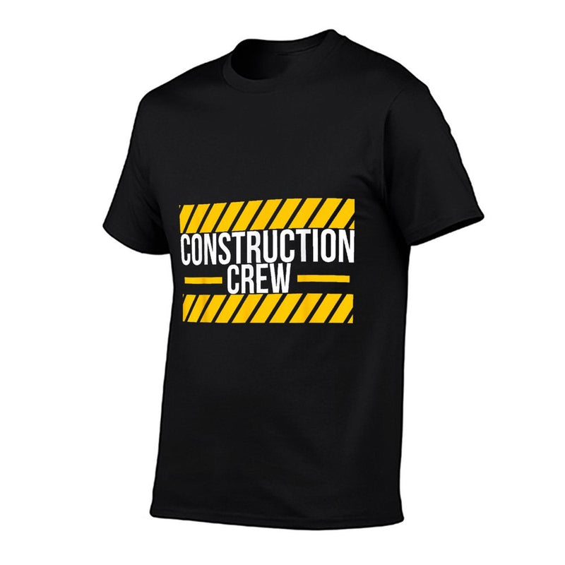 Construction Crew Road Worker Construction Worker Construction Site  Rolled Sleeves T-Shirt