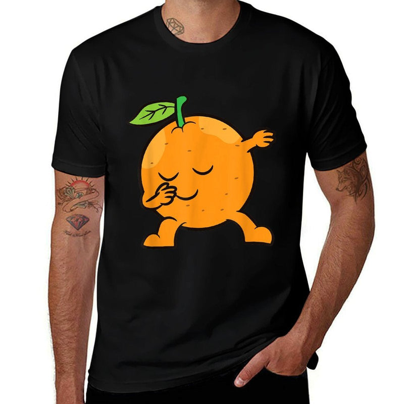 Orange Dabbing Orange Fruit Love Oranges  Moisture-wicking T-Shirt