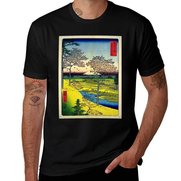 Hiroshige's Twilight Hill at Meguro in The Eastern Capital  Stretchy T-Shirt