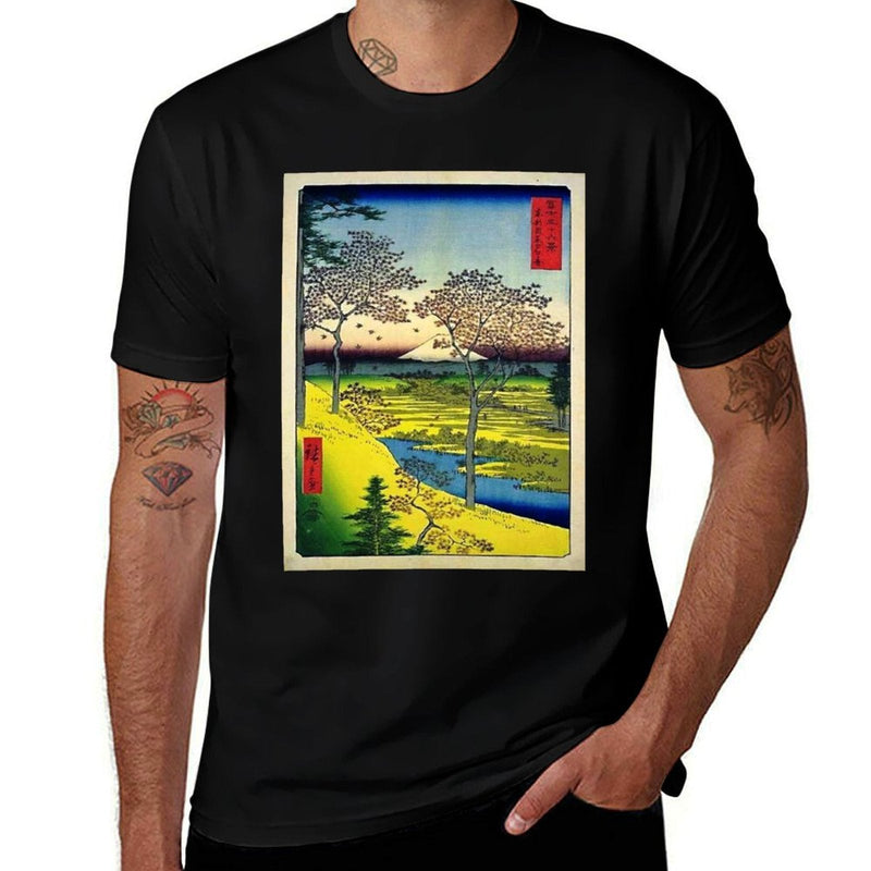 Hiroshige's Twilight Hill at Meguro in The Eastern Capital  Stretchy T-Shirt