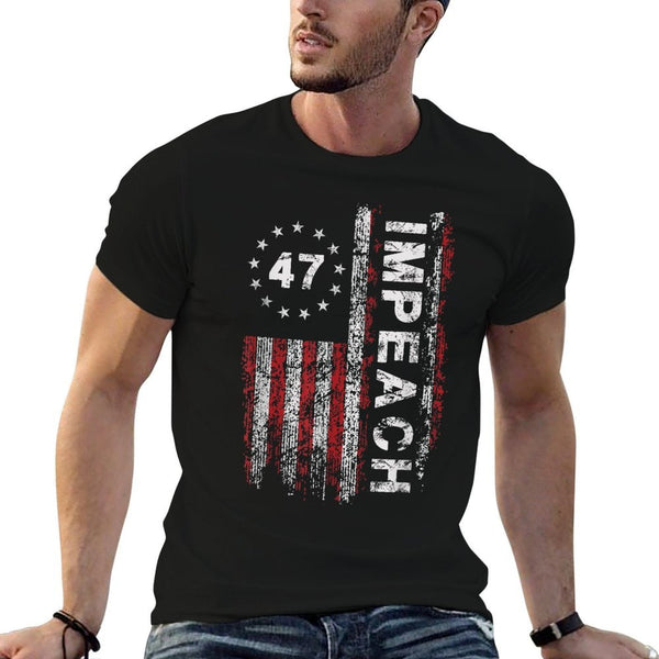 Anti Trump Impeach 47 Trump 47th President US Vintage  Versatile T-Shirt