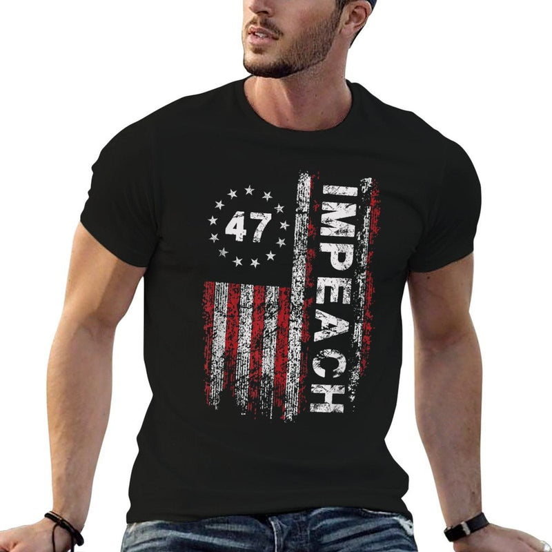 Anti Trump Impeach 47 Trump 47th President US Vintage  Versatile T-Shirt
