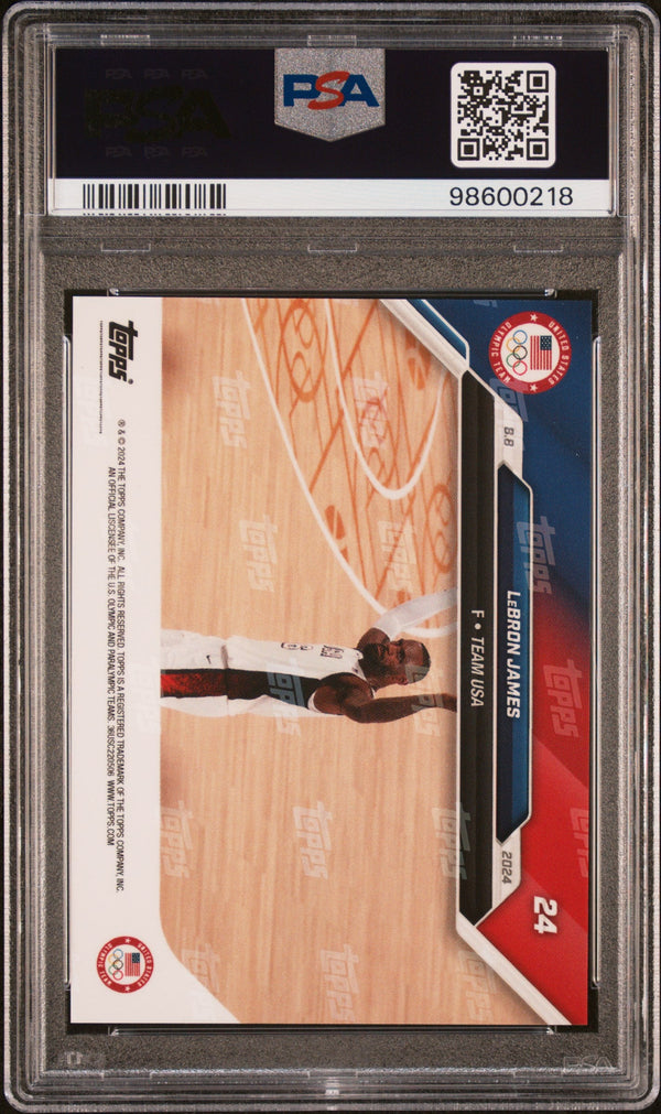 Graded 2024 Topps Now Olympics LeBron James #24 Basketball Card PSA 10 Gem Mint