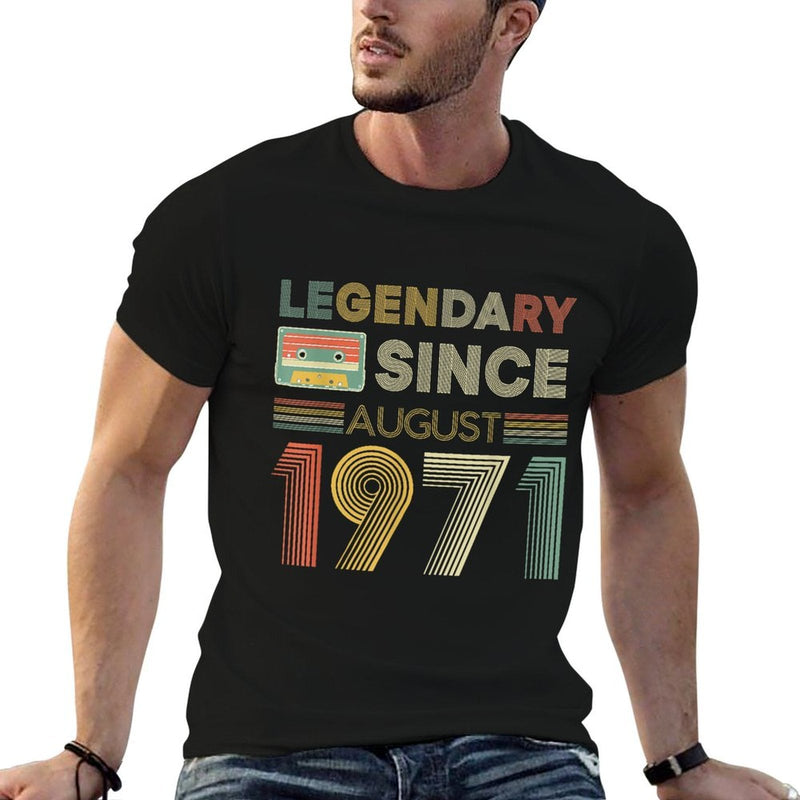 Legendary Since Tape Bday August 1971 50Th Birthday  Stretchy T-Shirt