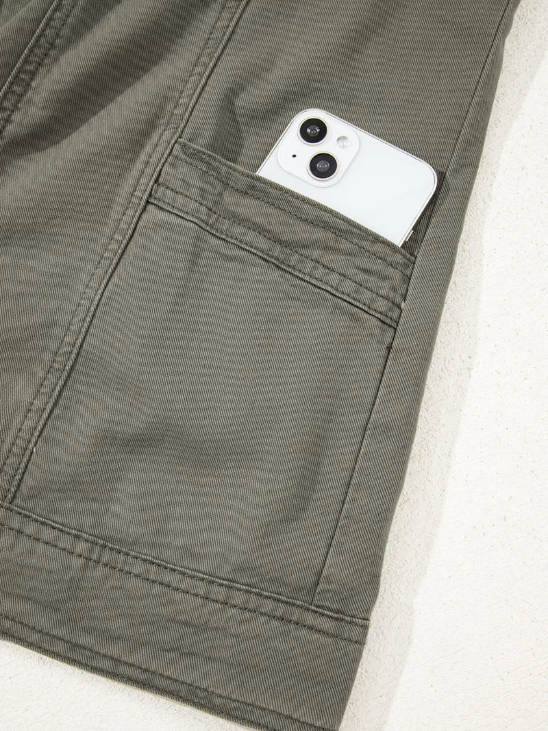 Ruffled Patchwork Denim Jacket Vest