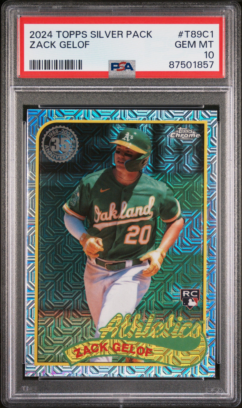 Graded 2024 Topps Silver Pack Zack Gelof #T89C1 Rookie RC Baseball Card PSA 10 Gem Mint