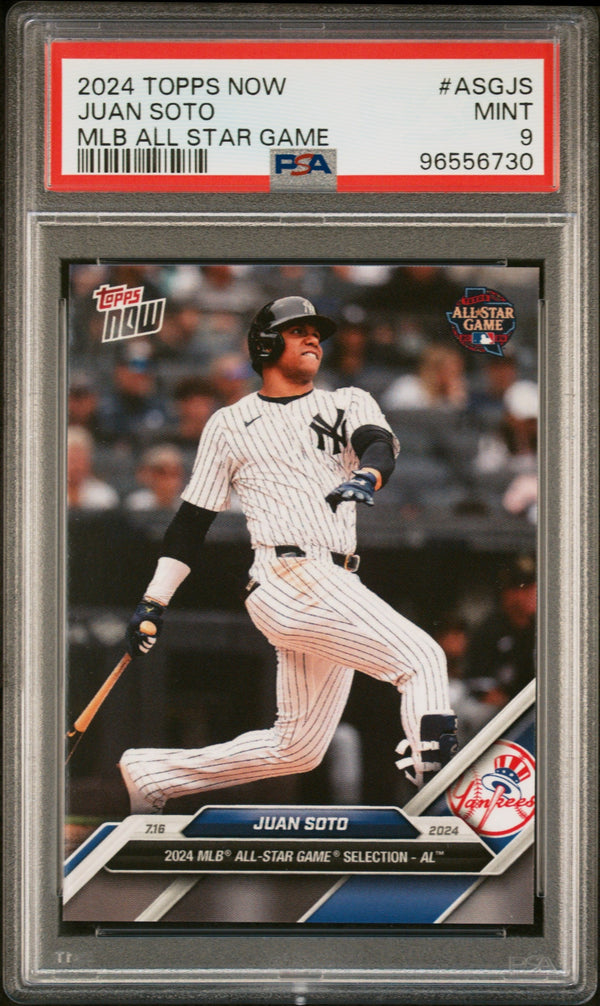 Graded 2024 Topps Now Juan Soto #ASGJS MLB All Star Game Baseball Card PSA 9 Mint