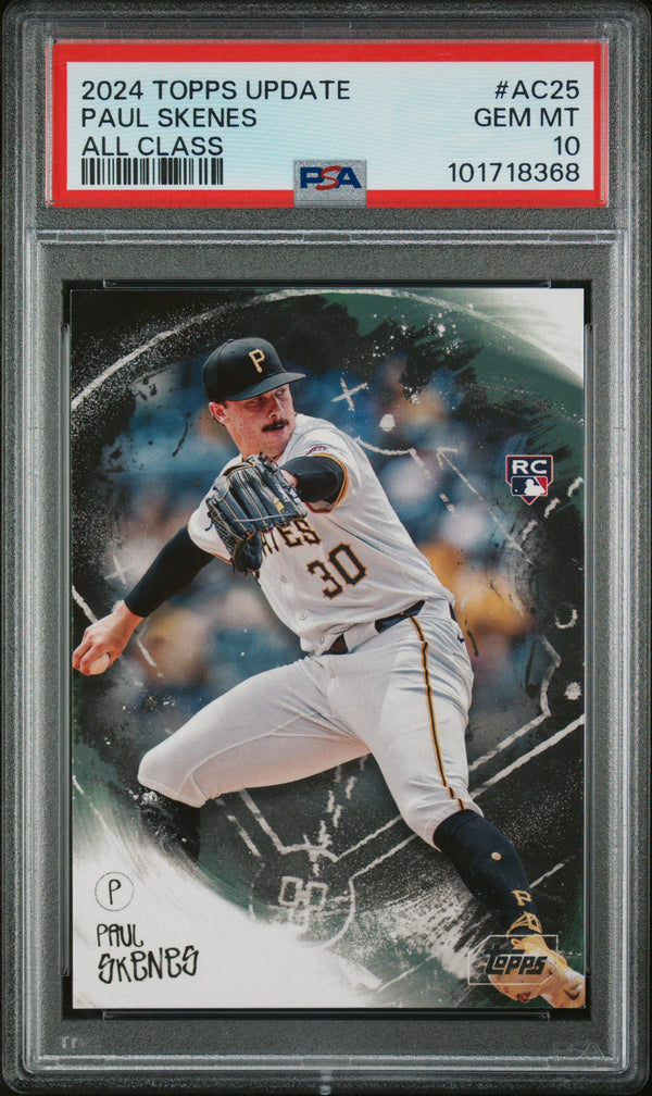 Graded 2024 Topps Update Paul Skenes #AC25 All Class Rookie RC Baseball Card PSA 10 Gem Mint