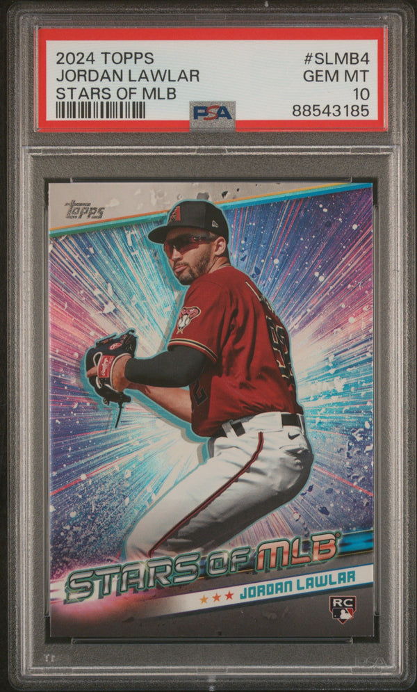 Graded 2024 Topps Jordan Lawler #SLMB4 Stars of MLB Rookie RC Baseball Card PSA 10 Gem Mint