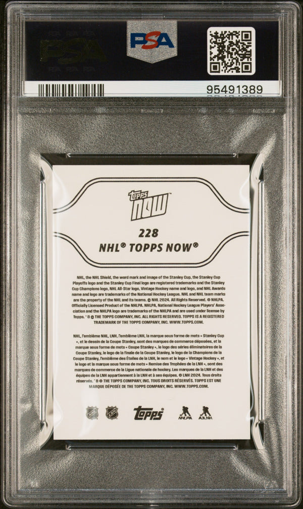 Graded 2023 Topps Now NHL Florida Panthers #228 Stanley Cup Champion Stickers Hockey Card PSA 9 Mint