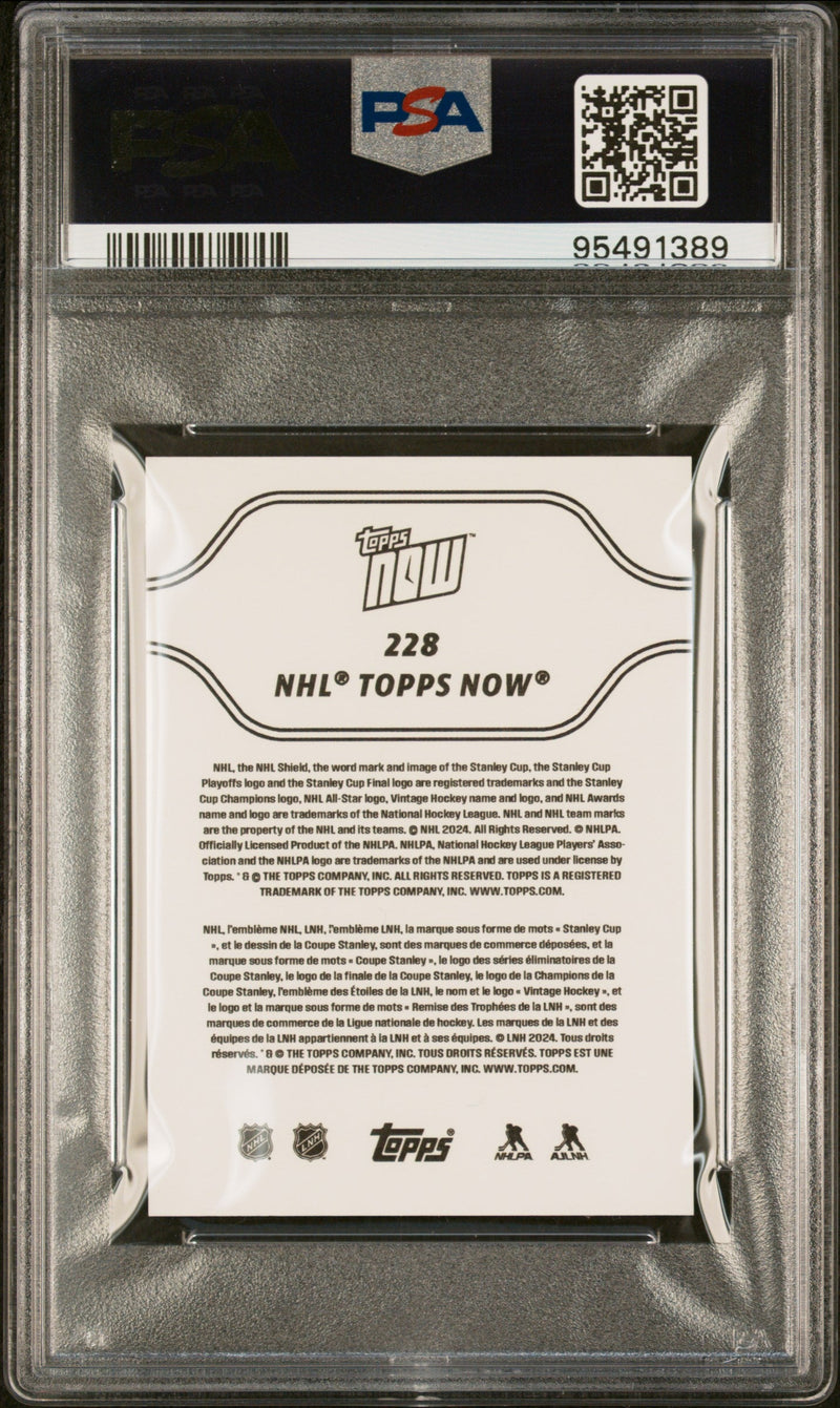 Graded 2023 Topps Now NHL Florida Panthers #228 Stanley Cup Champion Stickers Hockey Card PSA 9 Mint