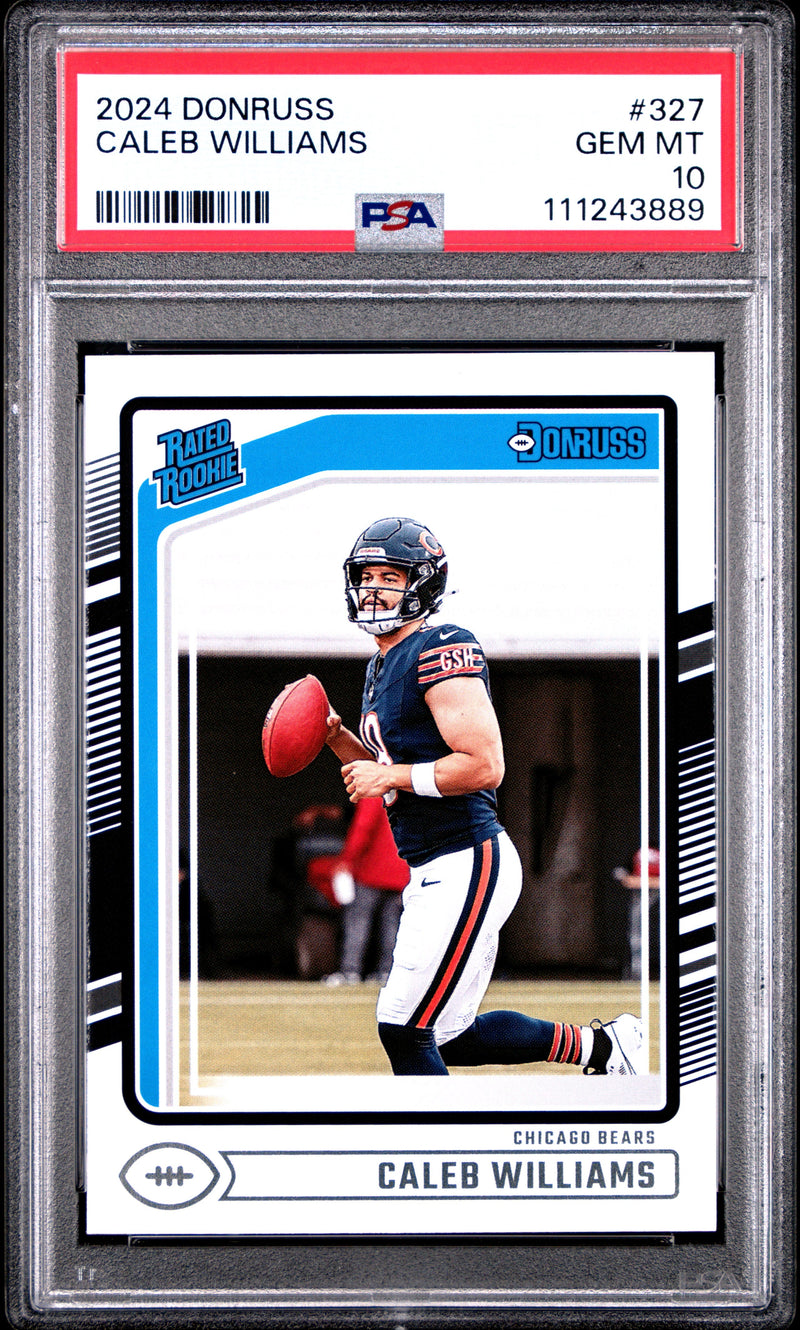 Graded 2024 Panini Donruss Caleb Williams #327 Rookie RC Football Card PSA 10 Gem Mint