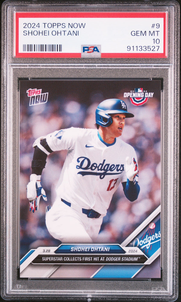 Graded 2024 Topps Now Shohei Ohtani #9 Baseball Card PSA 10 Gem Mint