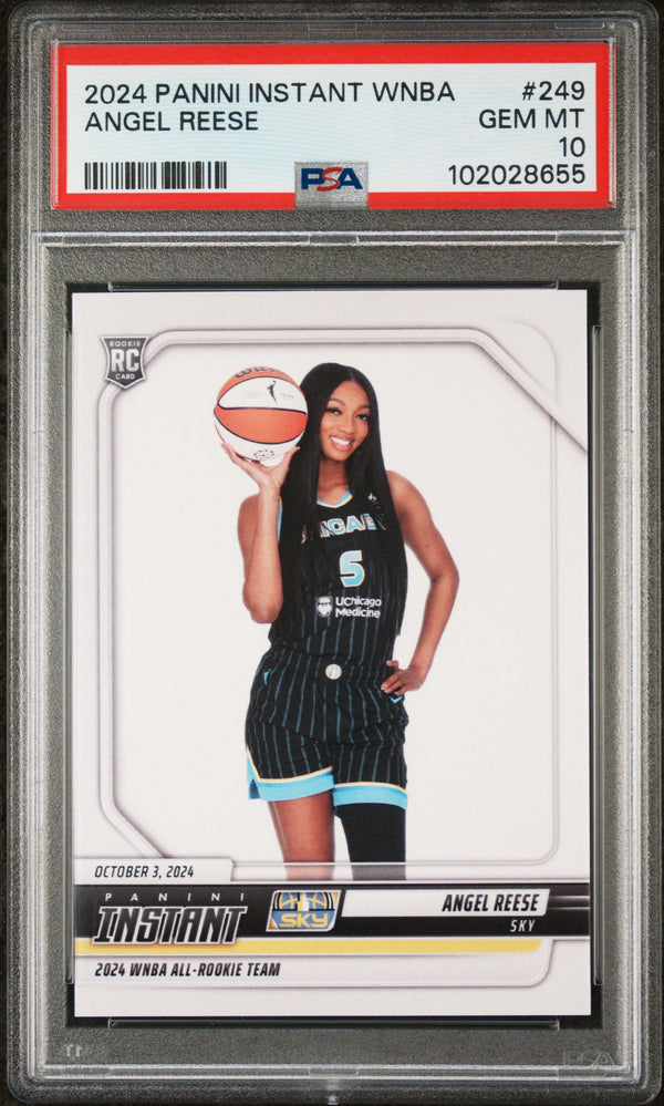 Graded 2024 Panini Instant WNBA Angel Reese #249 Rookie RC Basketball Card PSA 10 Gem Mint
