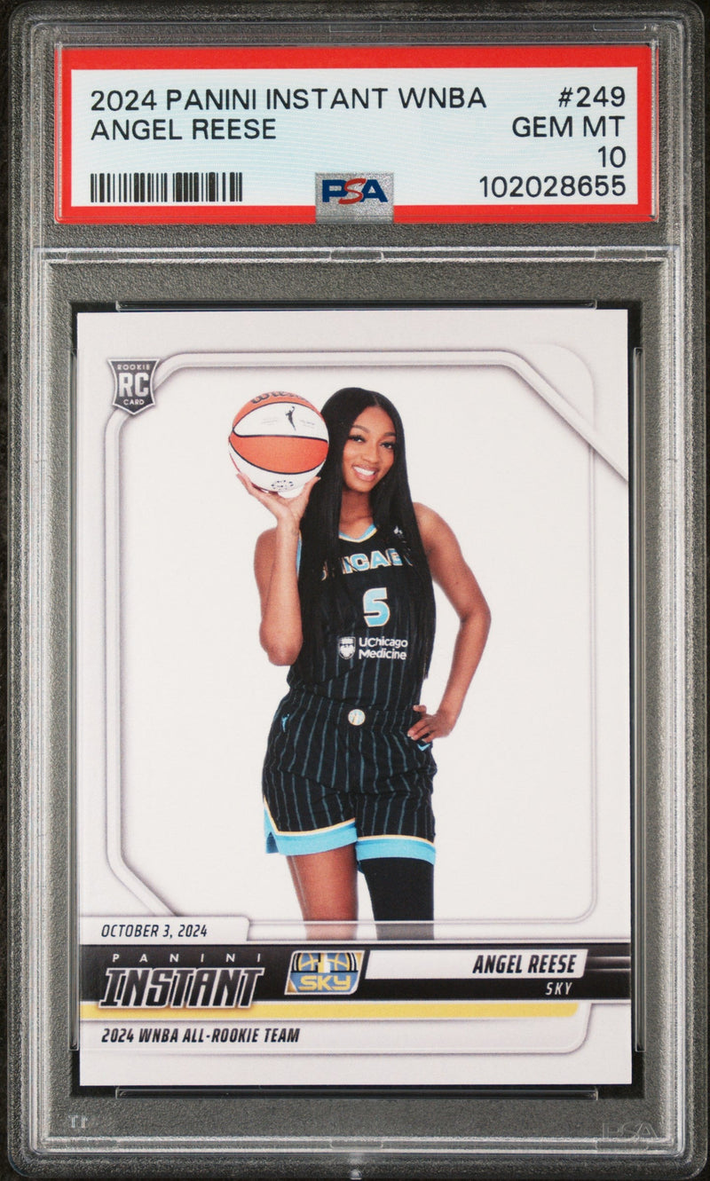 Graded 2024 Panini Instant WNBA Angel Reese #249 Rookie RC Basketball Card PSA 10 Gem Mint