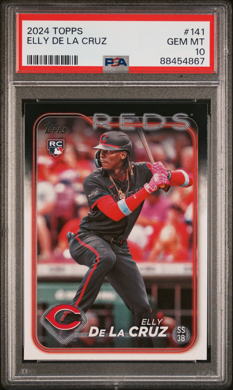 Graded 2024 Topps Elly De La Cruz #141 Rookie RC Baseball Card PSA 10 Gem Mint