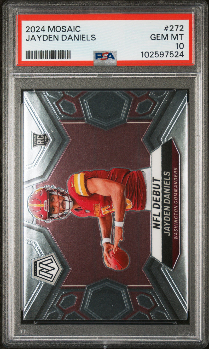 Graded 2024 Panini Mosaic Jayden Daniels #272 Rookie RC Football Card PSA 10 Gem Mint