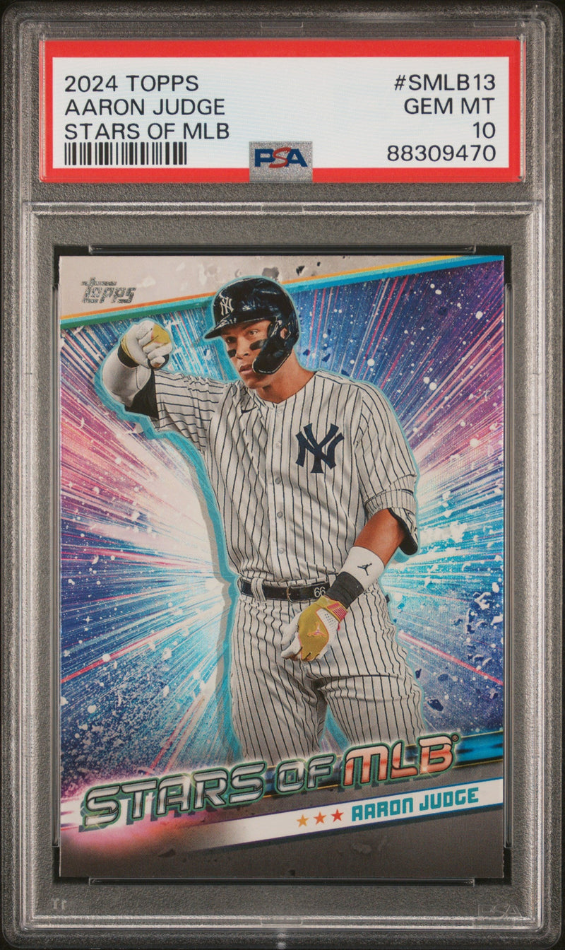 Graded 2024 Topps Aaron Judge #SMLB13 Stars of MLB Baseball Card PSA 10 Gem Mint