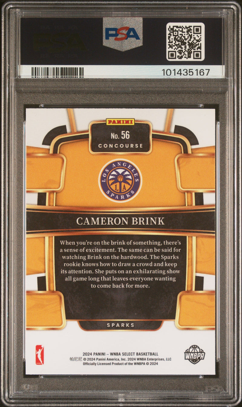 Graded 2024 Panini Select WNBA Cameron Brink #56 Rookie RC Basketball Card PSA 10 Gem Mint