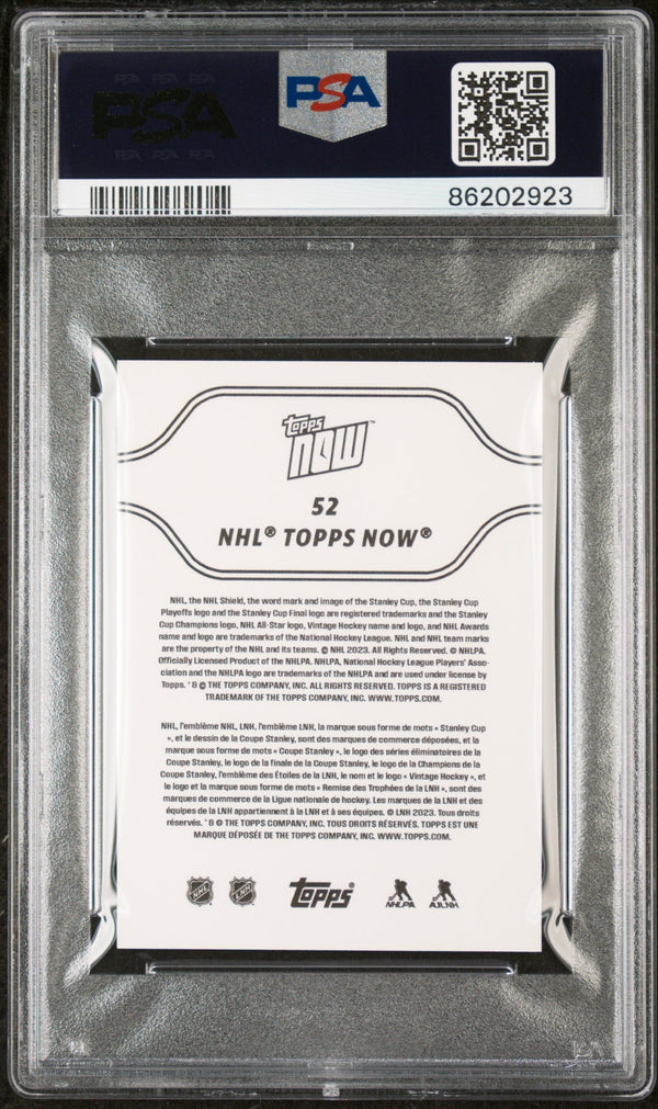 Graded 2023 Topps Now NHL Connor Bedard #52 Stickers Rookie RC Hockey Card PSA 10 Gem Mint
