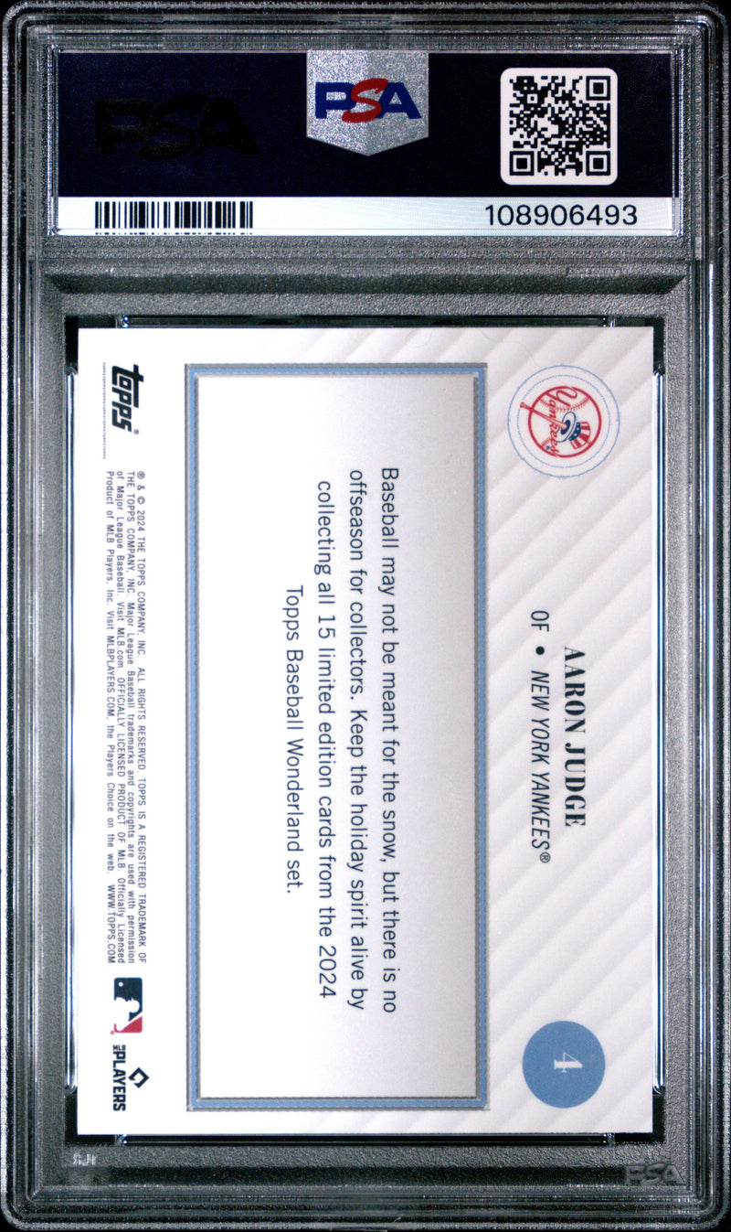 Graded 2024 Topps Wonderland Aaron Judge #4 Baseball Card PSA 9 Mint
