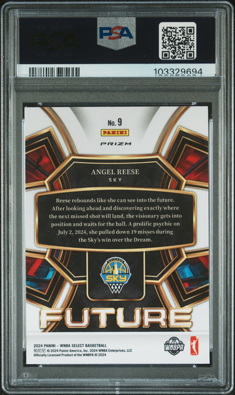 Graded 2024 Panini Select WNBA Angel Reese #9 Future Flash Rookie RC Basketball Card PSA 10 Gem Mint